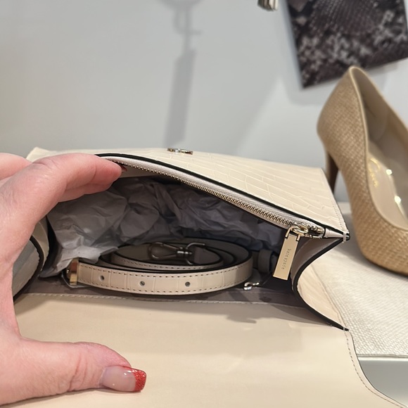 KATE SPADE New York Croc Embossed Leather Top Handle Satchel in Bone, NWT - Picture 14 of 16